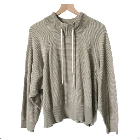 Varley Maceo 2.0 Sweatshirt in Taupe Gray 100% Cotton Size Medium - Picture 1 of 7